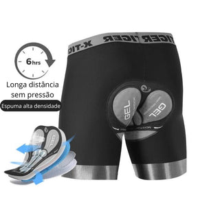 Bermuda Ciclismo Masculina com Gel X - tiger - Pedal Trek