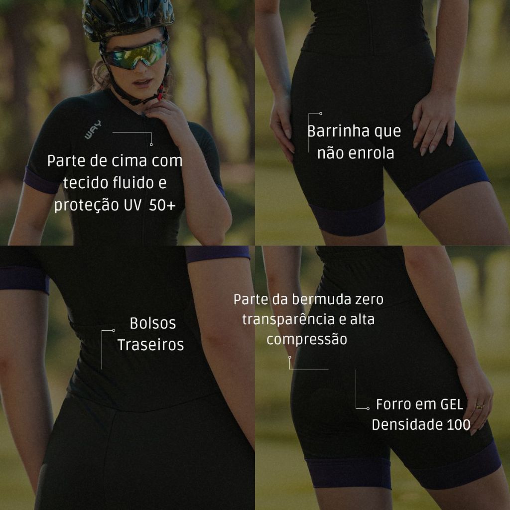 Macaquinho Ciclismo Feminino Way